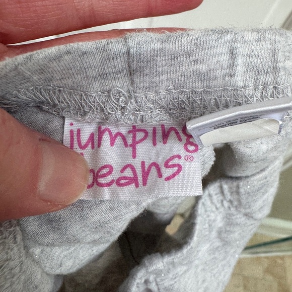 Jumping Beans 2T Girls Gray Elastic Waist Soft Biked Shorts with mild sparkles - Picture 5 of 6